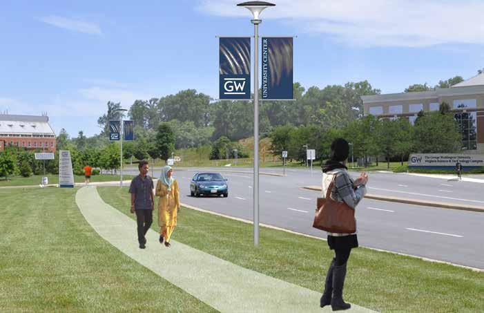 Banners and Other Signage Elements along George Washington Boulevard (CONCEPT) NOTE: Design of the banner signs may vary from the graphics and concepts