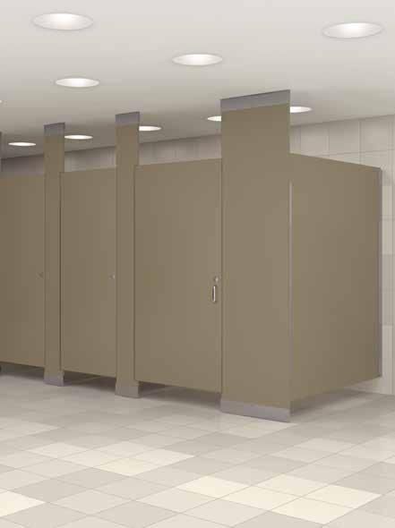 Bradmar solid plastic partitions can also be used to create privacy stations in the shower room as the material won t be affected by humidity.