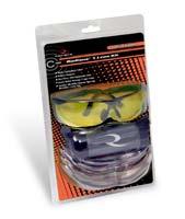 Rubber temple pads & nosepiece One-piece Interchangeable Clear, Smoke, Amber, Copper & Orange lenses