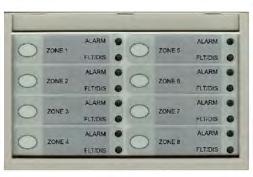 20 Fire Control Panels 21 Add Ons Zone Disable and Indicator Module *FF+ *LS *FF Provides 8 Programmable Zone Disable Switches Provides 8 Status LEDs Customisable Switch Identification Label Max