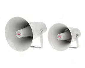 88 Audio Visual & Interafaces 89 Speakers Addressable Audio & Visual Horn Speaker - 10 Watt The Ampac 10 Watt/ 20 Watt Horn Speaker is specifically designed for distributed Public Address (PA) and