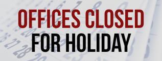 HOLIDAY SCHEDULE City offices observe the following holidays each year: New Year's Day (January 1) Birthday of Martin Luther King, Jr.