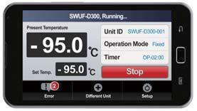 : If one SimpleFreez System fails in operation, the other SimpleFreez System still works and maintains down to -80 Smart-Lab TM Controller GD(Good Design)-mark Eco Mode Function for Low