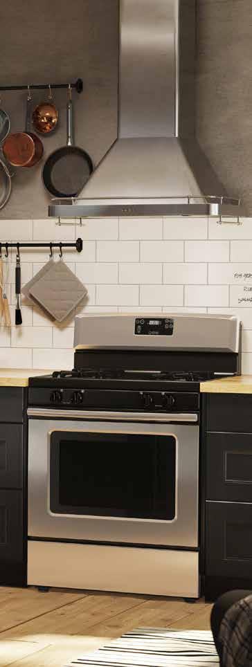 55 For glass ceramic cooktops: use only pots and pans with a flat base.