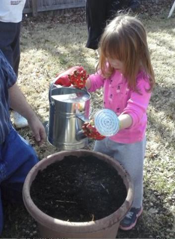 Children love to garden!
