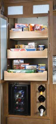 pantry above the wine cooler, a threetier lazy susan