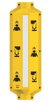 Accessories and Parts AWARENESS 100 Signage High visibility graphics and reflective strip on chemical resistant ABS plastic shell.