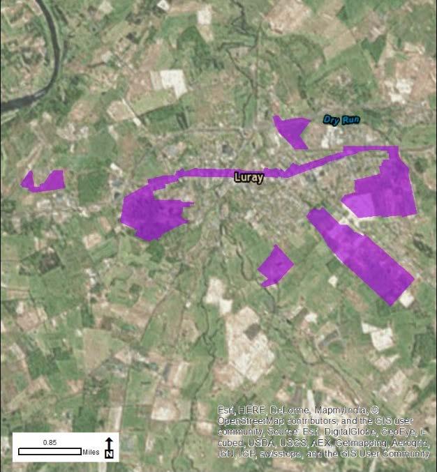 84 Urban Development Areas Town of Luray UDA Needs Profile: All UDAs The Town of Luray, located in the Shenandoah Valley, designated five UDAs, all permitting densities of four units per acre or more