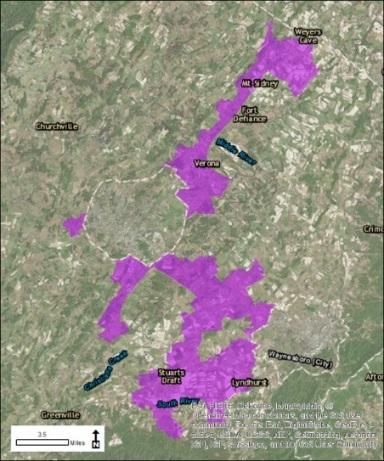 91 Urban Development Areas Augusta County UDA Needs Profile: All UDAs Augusta County designated a total of five UDAs in 2015, centered around the Stuarts Draft, Fishersville, Verona, and Weyers Cave