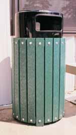 Our trash receptacles look great and are available in a wide variety of standard and custom sizes or designs.