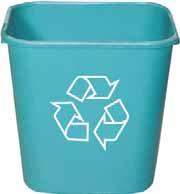 4 lbs B10170 Medium Deskside Recycling Bin 10.5" x 14.5" x 15"H 28 Quarts 1.