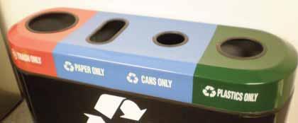 Since we manufacture the Mobius Recycling Stations in-house we can offer very affordable custom color combinations.
