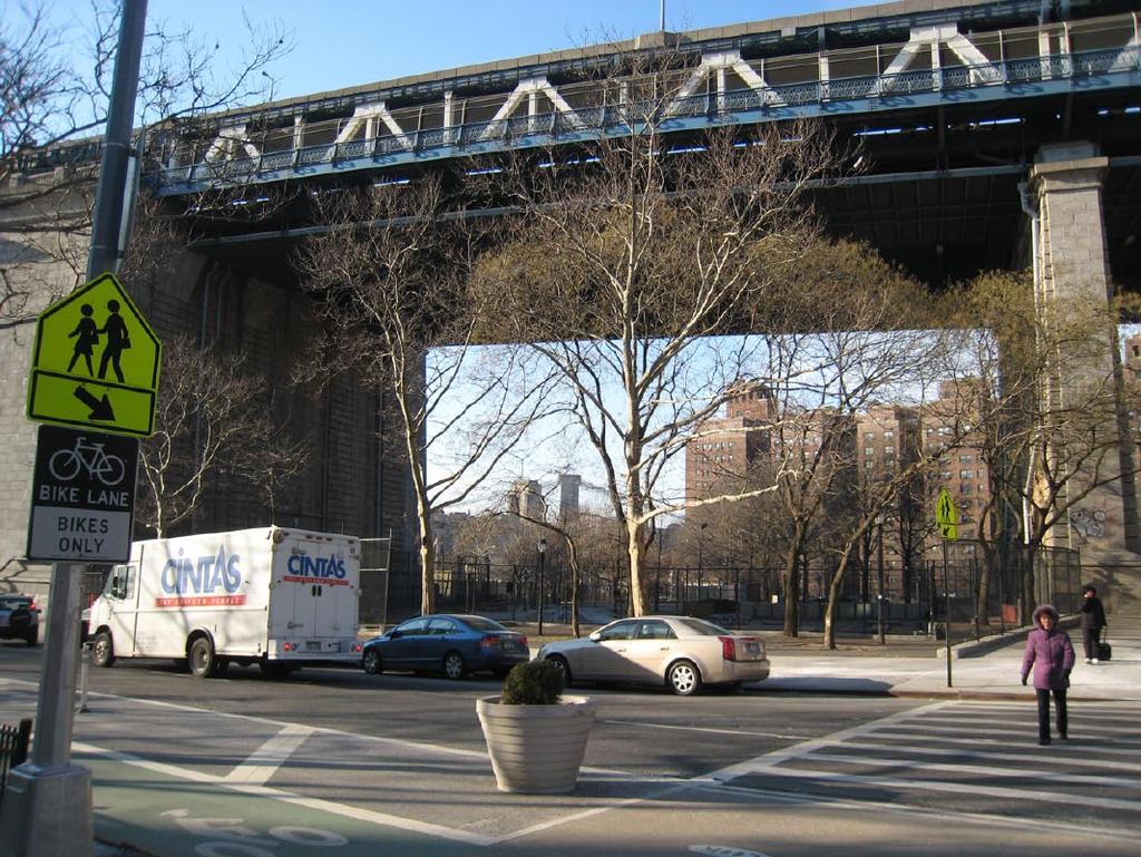 Williamsburg Bridge Tower Delancey to Broome Streets - View