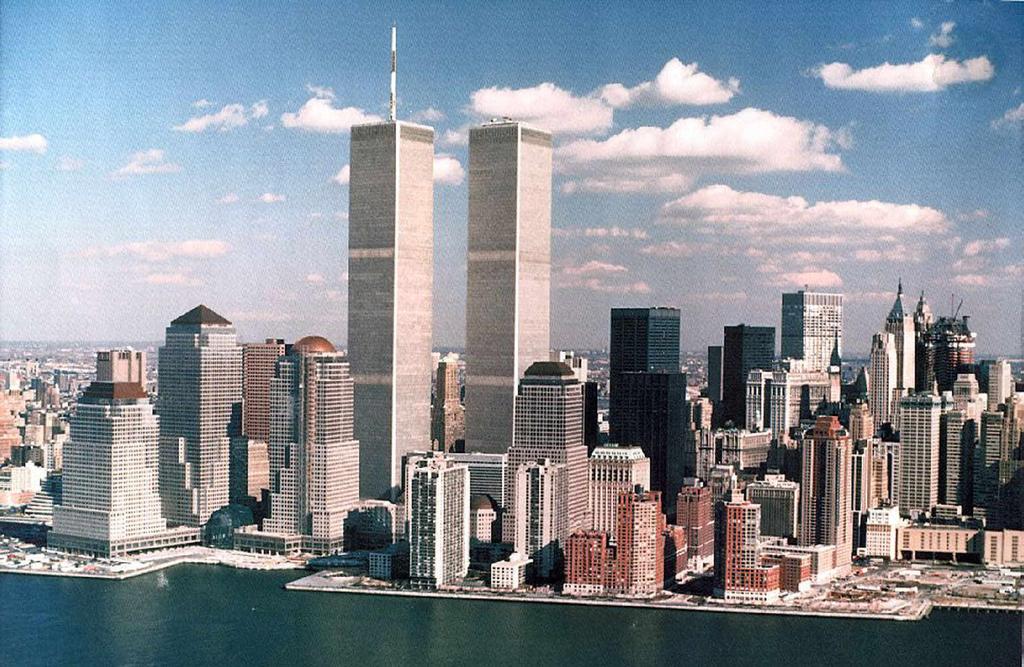 1 04 Source: PANYNJ Pre-September 11, 2001 photo showing the Twin Towers in the New York City skyine World