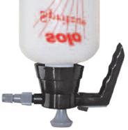 Adjustable Nozzle for spraying a steam to a mist; Flat Fan Nozzle for area and row application; Hollow Cone Nozzle for shrubs and bushes; and Jet Stream Nozzle for additional reach.