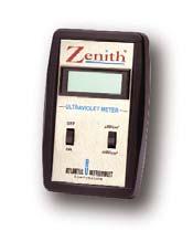 OPTIONAL ACCESSORIES Zenith TM Ultraviolet Meter A sensitive, hand-held, ultraviolet meter that can be used to: Survey installations to ensure that the germicidal ultraviolet radiant exposure of