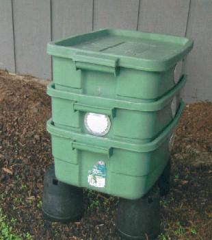 The Worm Bin Shallow (8-12" deep) Redworms are surface feeders, need air Too deep, moist