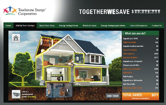 Saving energy from the Web The Together We Save campaign is an effort to motivate electric utility customers to