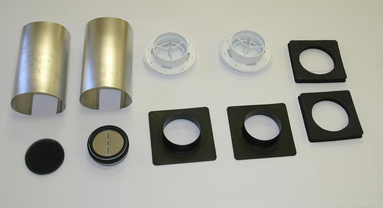 Ducting solutions for single or paired 1000G, 1500G & 1500GS and 2 PAK Roof Mounted Wall Mounts Flush Mounts Angle Mounts Kit # 1157 Kit # 1157 Kit # 1017 ROOF MOUNT DUCT KIT Kit includes two 5