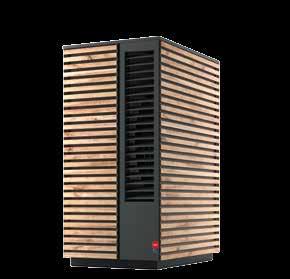 The radically compact outdoor unit is the only heating system on the market that can be customised with the major materials used in house construction wood, cement, copper, brass to forge a seamless