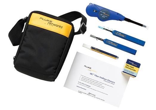 Fiber Optic Cleaning Kits Eliminate the #1 cause of fiber optic link failure - contamination - with Fluke Networks' line of cleaning tools.
