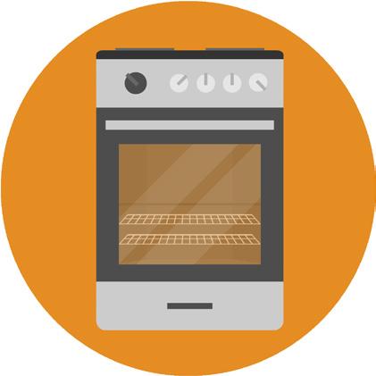 TIP: Use vinegar, baking soda and water to make a DIY oven cleaner. Be careful cleaning the knobs.