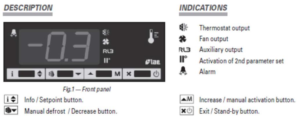 MASTER-BILT ELECTRONIC REFRIGERATION CONTROL Display Lay-out Compressor When power is first turned on to the control, the LED indicator under COMP on the display starts blinking.