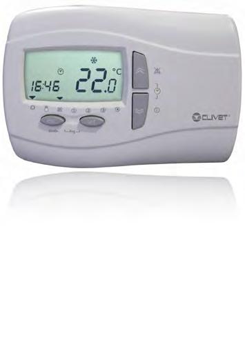 of the building and outdoor air temperature, increasing the seasonal energy efficiency. Remote control (RCTX option) The RCTX remote control, is provided with a large and easy to read display.