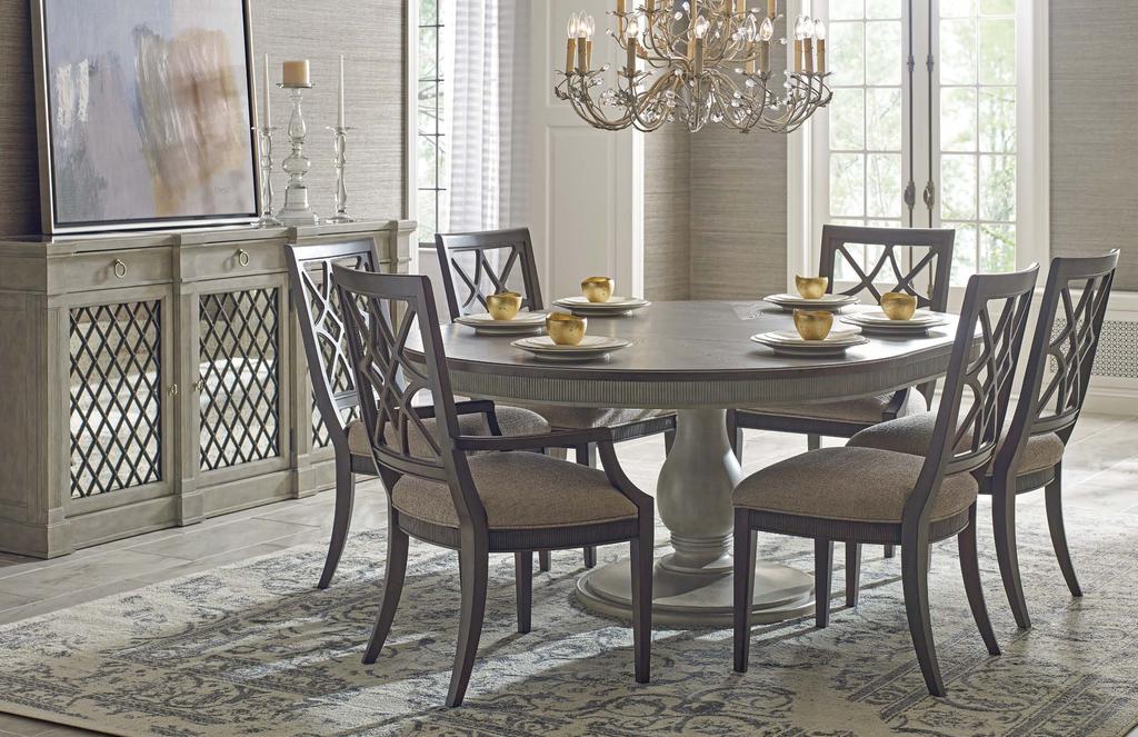 654-701R Octavia Round Dining Table 654-857 Colette