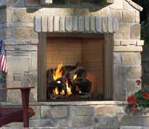 Castlewood Outdoor fireplaces The Castlewood wood fireplace turns any outdoor area into a welcoming and relaxing living space.