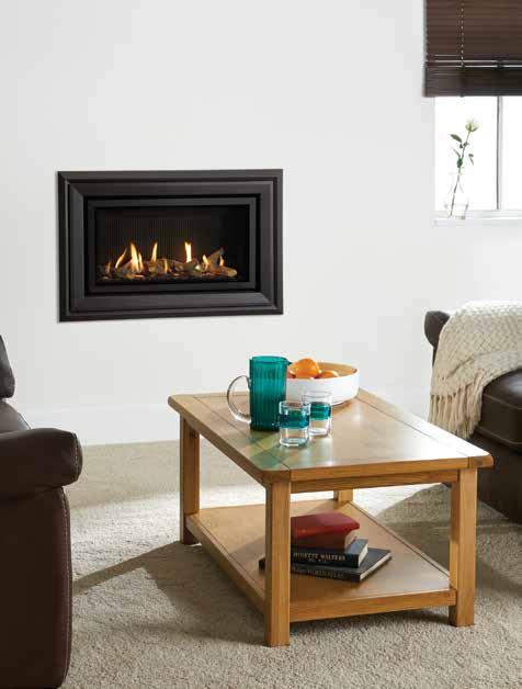 Unlike many gas fires, the Slimline Zero Clearance range does not need a specially constructed non-combustible wall to house the appliance.
