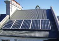 When the sun is shining solar modules generate electricity. The inverter feeds this energy to the local grid.
