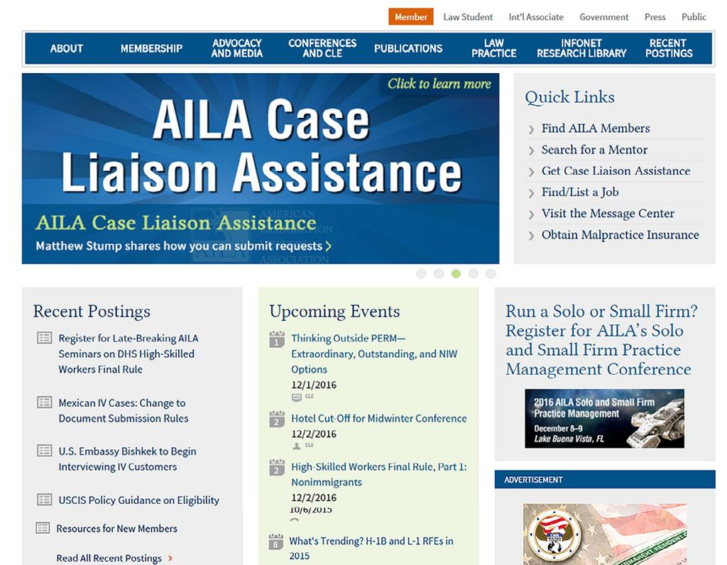 Website Banner Advertising Connect with an engaged audience. More than 700,000 page views per month. AILA.org AILA's Website AILA.org is consistently rated our #1 member benefit.