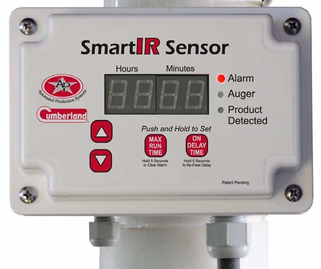 4. Basic Operation The Smart IR Sensor will detect when the last feeder is full and immediately shut the Flex-Flo system off, the yellow Product Detected LED will be lit and the display will read