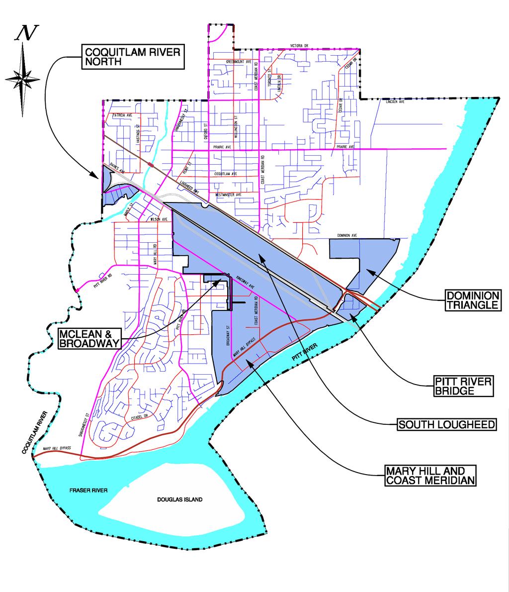 Map 21: Development Permit Area Industrial Location Specific Guideline Areas The City
