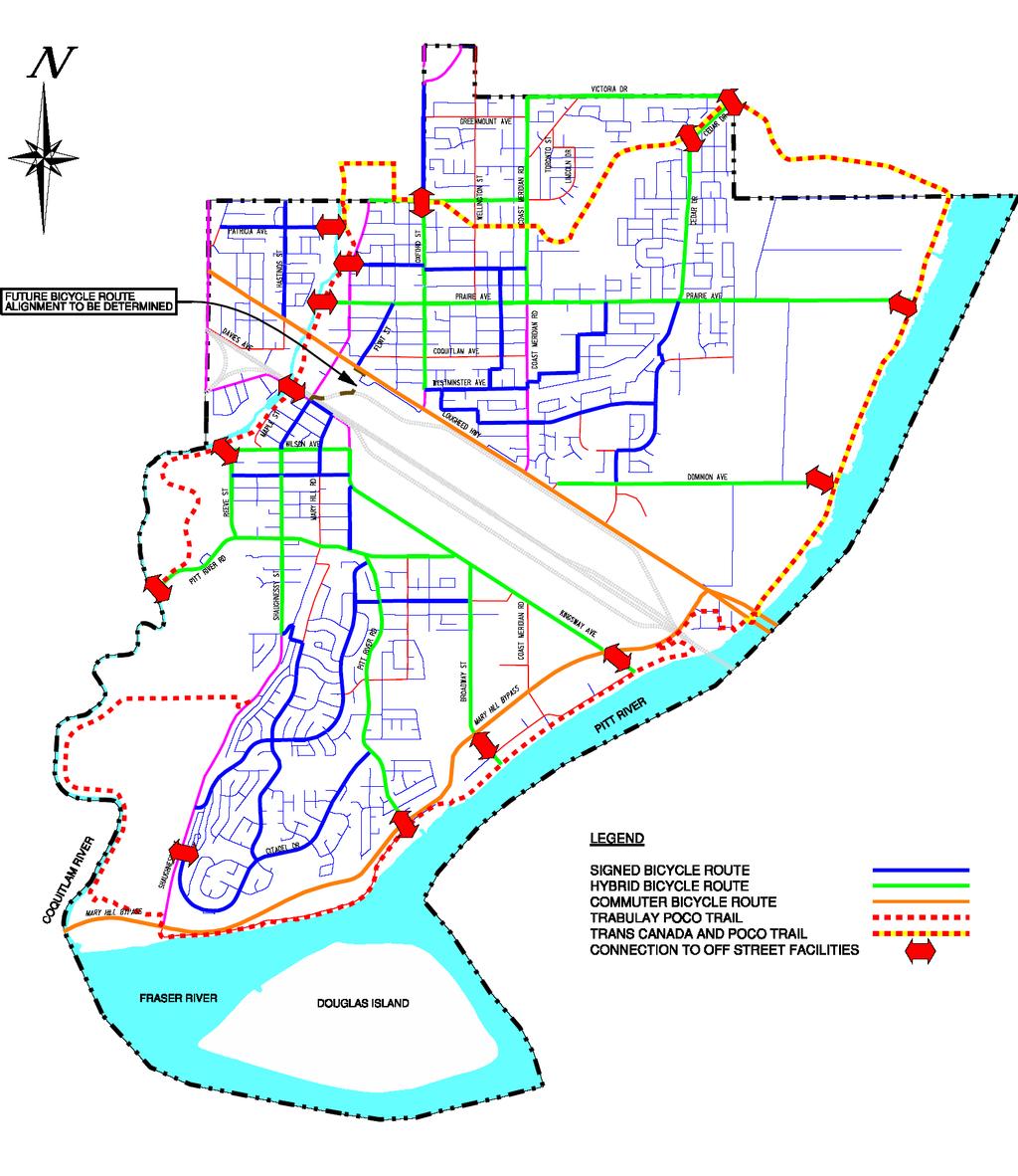 Map 10: Bicycle Route Network The City of Port Coquitlam
