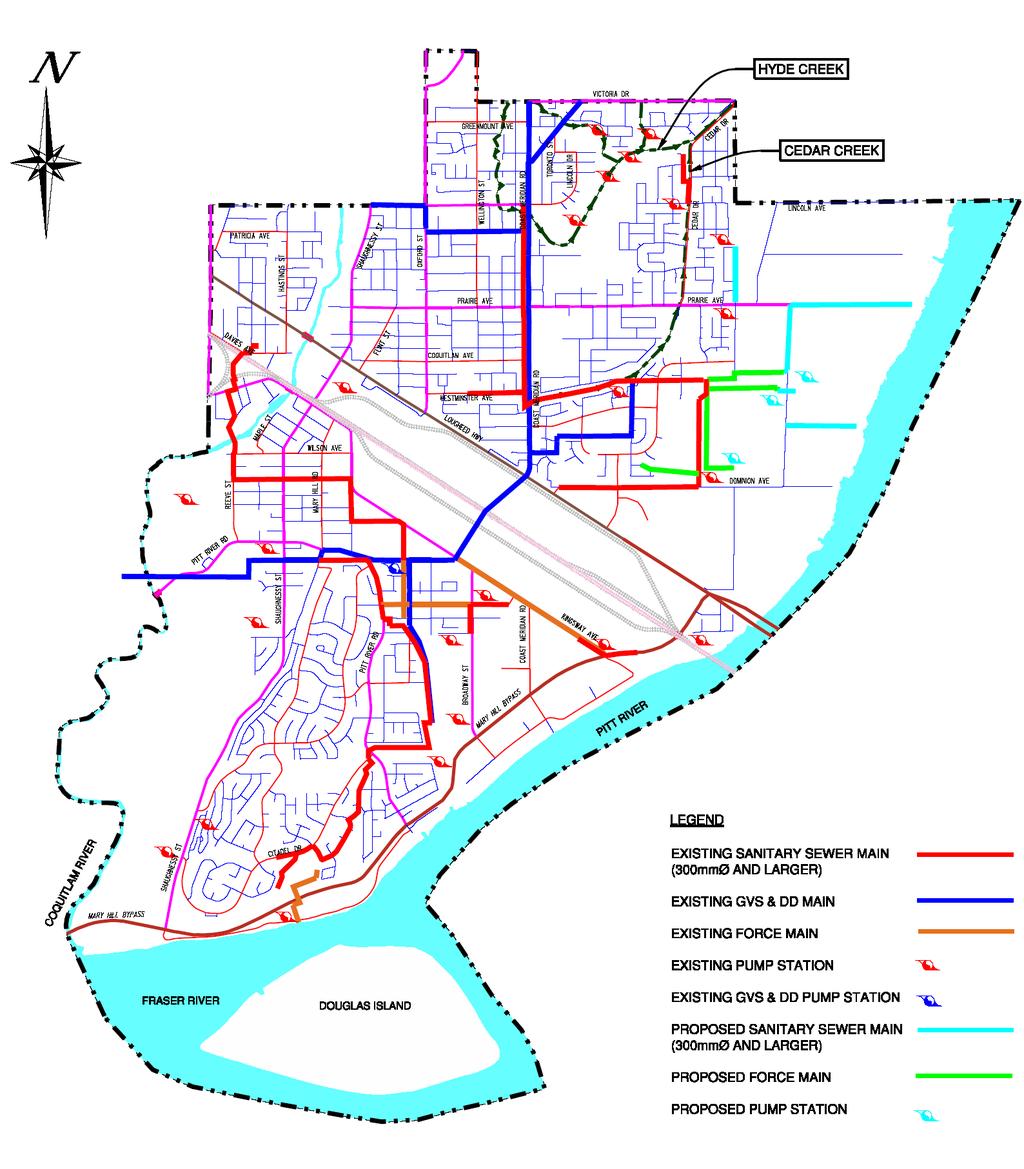 Map 15: Sanitary Sewer Network The City of Port Coquitlam