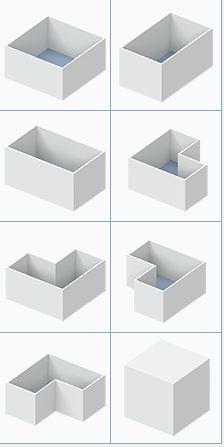 The Catalog: Rooms Rooms, Walls, & Areas Drag and drop desired room shape Square Rectangular (Horizontal)