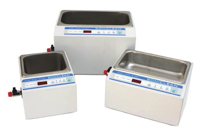 Soniclean Ultrasonic Baths Compact quiet effective ultrasonic baths with key press operating system and LCD-display.