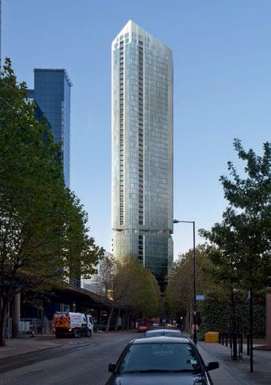 Meridian Gate Status Planning approved Area 44,500m²/479,000ft² Client LBS Properties Planning has been granted for this 53-storey residential tower located on the Isle of Dogs that forms part of the