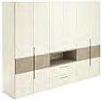 Different TV-units or open compartments in wood/lacquer fi nish or genuine leather lining.