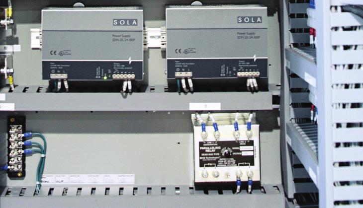 Also the programmable logic controller (PLC) which runs automatic operations is backed up with a true hardwired manual control.