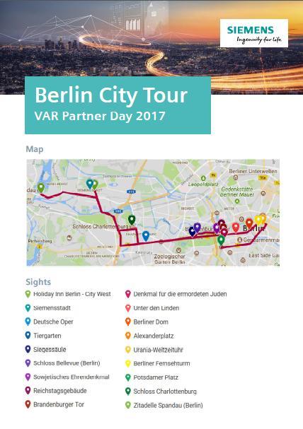 VAR Partner Day 2017 Preparations for Evening Event Highlights of Downtown Berlin Where are we now?