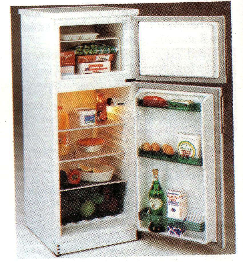 A refrigerator has insulation material round it to keep it cold.