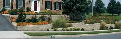 " Front yard landscaping projects range from low walls for borders, entryways, tree rings and planters - to larger landscape walls with terraces and fountains.