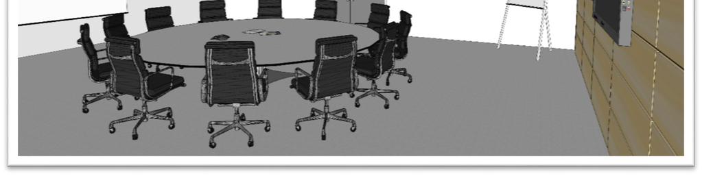 Figure B1: Typical Boardroom Layout In many cases the boardroom can be treated as a separate lighting control area.