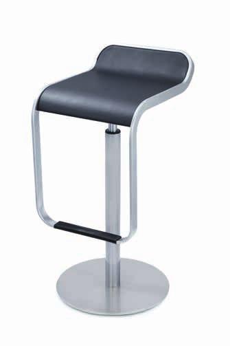 Vibrant Quirky, subdued leatherette seating and chromeplated legs define this trendy rotating bar stool. It is easy to manoeuvre and a great addition to the bar.