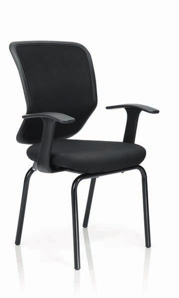 Its curved mesh back, supportive seating and sturdy powdercoated legs can endure stress for many years.