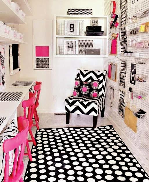 Quirky and Colorful Need a hideout away from the bustle of the house? Turn your unused storage into a she shed haven.