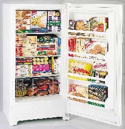 Upright Freezers These models include Cabinet shelves Adjustable temperature control Limited food loss warranty Note: